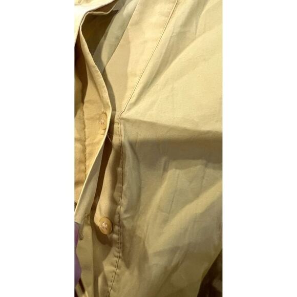 BCBGMaxazria Blouse Womens Small Yellow Stretch Dolman Sleeve Tie Waist V-Neck - Picture 8 of 12